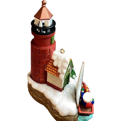 Vintage Santa by the Sea Carlton Cards Ornaments (Lighthouse) by Carlton Cards CXOR-088N