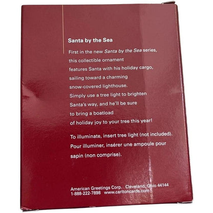 Vintage Santa by the Sea Carlton Cards Ornaments (Lighthouse) by Carlton Cards CXOR-088N