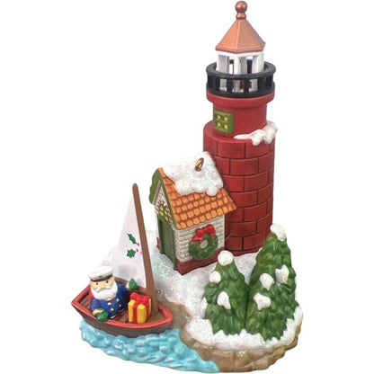 Vintage Santa by the Sea Carlton Cards Ornaments (Lighthouse) by Carlton Cards CXOR-088N