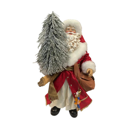"A Tree for the Children" Santa Collection: Festive Santa Claus Figurine for Holiday Decor Image1