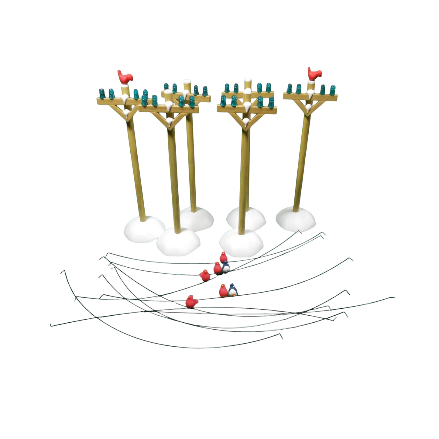 1997 “The Telephone Poles” (Set of 6) – Department 56 Village Accessories – Item #52656