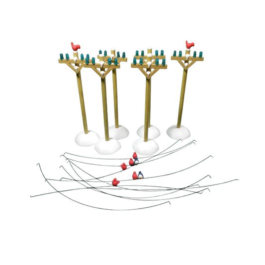 1997 “The Telephone Poles” (Set of 6) – Department 56 Village Accessories – Item #52656