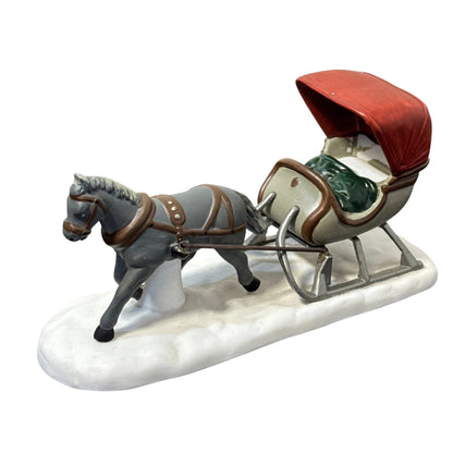 1980 One Horse Open Sleigh – Hand-Painted Porcelain (Department 56) – Item #5982-0