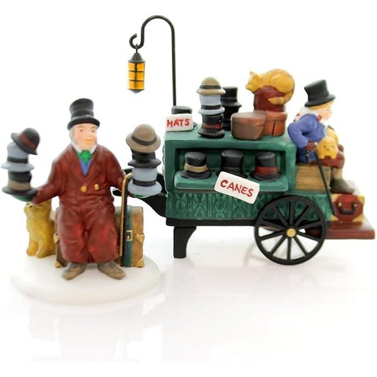 Chelsea Market Hat Monger & Cart Ornament: Festive Holiday Decoration Image1
