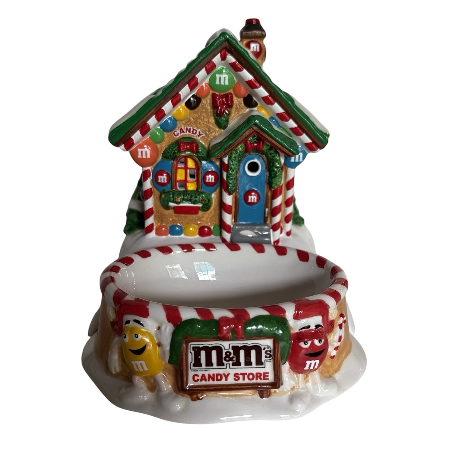Vintage M&M'S Candy Store - Lighted House & Candy Dish (Department 56) 6231