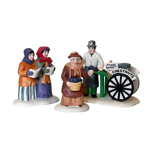 Department 56 Accessory "Violet Carolers Chestnut Vendor" - Charming Holiday Scene Image1