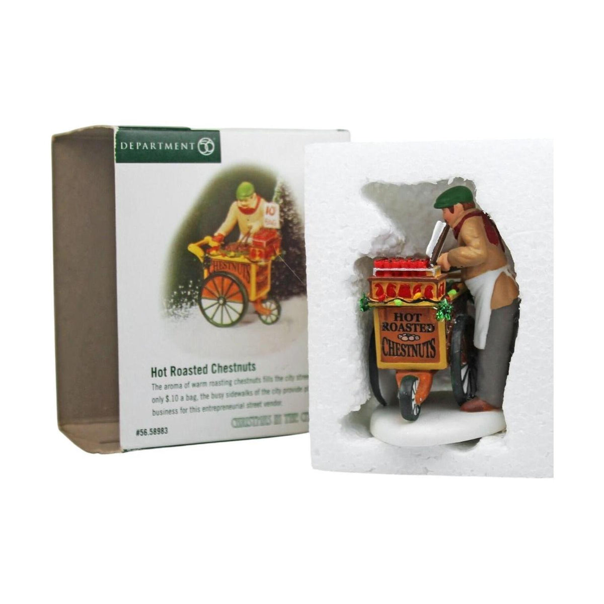 Department 56 "Christmas in The City" Hot Roasted Chestnuts Figurine: Festive Holiday Scene Image2