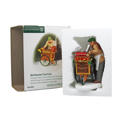 Department 56 "Christmas in The City" Hot Roasted Chestnuts Figurine: Festive Holiday Scene Image2