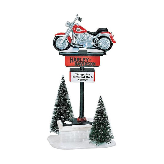 Department 56 Harley Davidson Sign Ornament - Iconic Brand Motorcycle Decor Image1