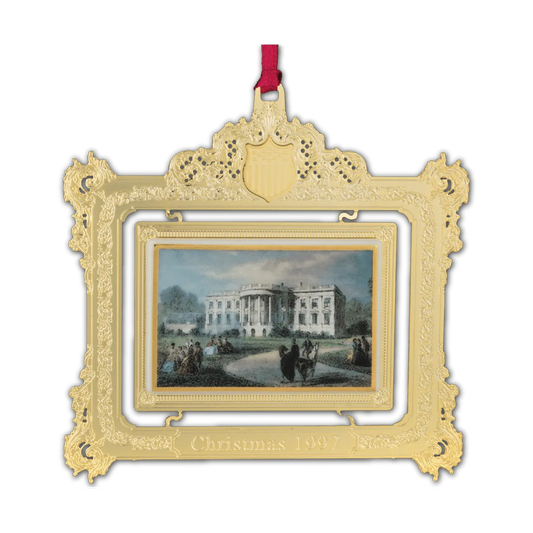 Gold-Plated White House Christmas Ornament - President Franklin Pierce Tribute Image1