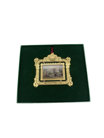 Gold-Plated White House Christmas Ornament - President Franklin Pierce Tribute Image3