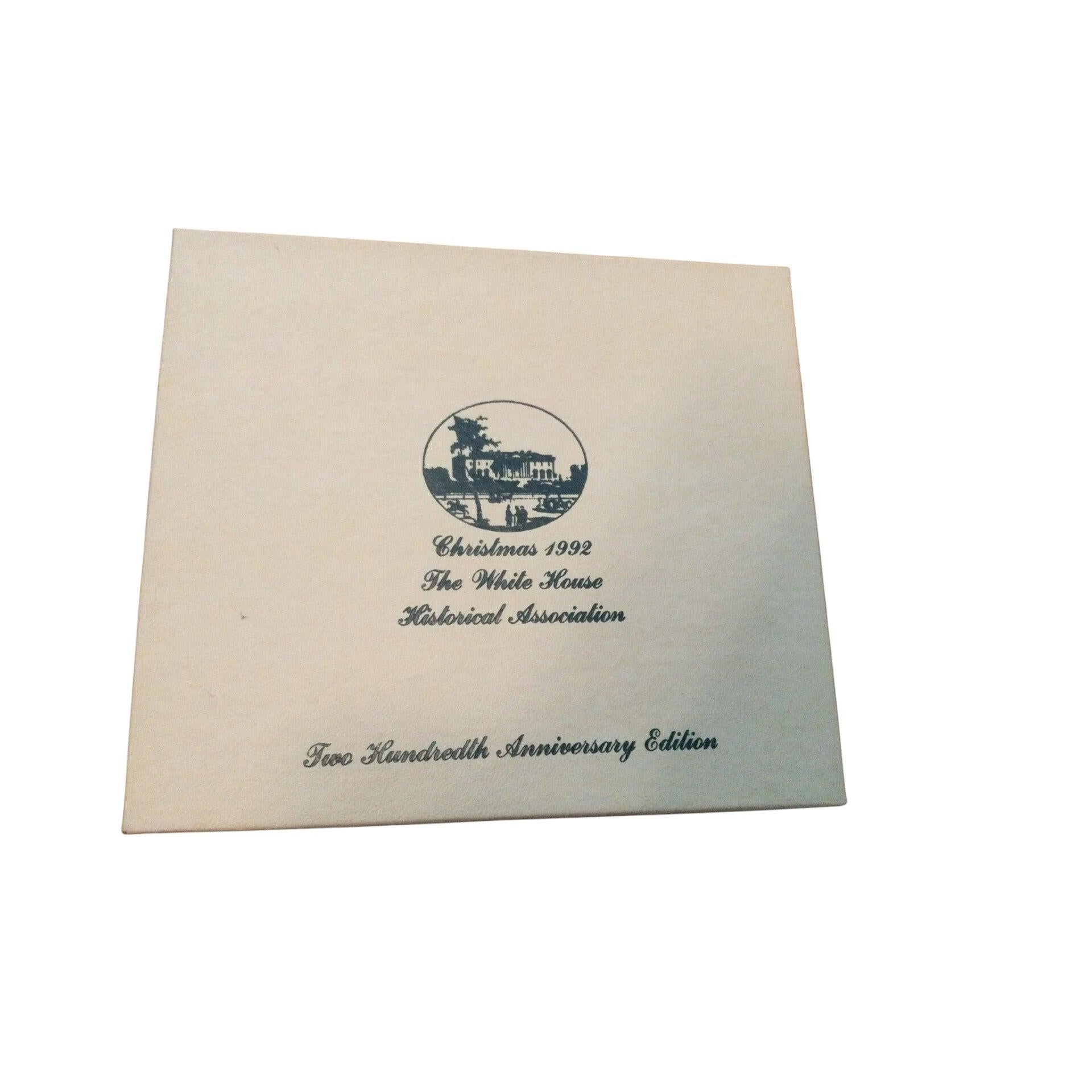 Gold-Trimmed White House Christmas Ornament | Porcelain Winter Scene Decor Image2