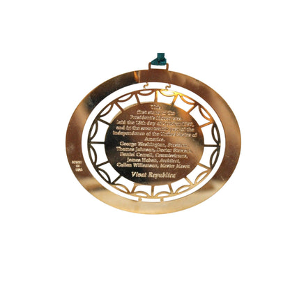 Gold-Trimmed White House Christmas Ornament | Porcelain Winter Scene Decor Image4