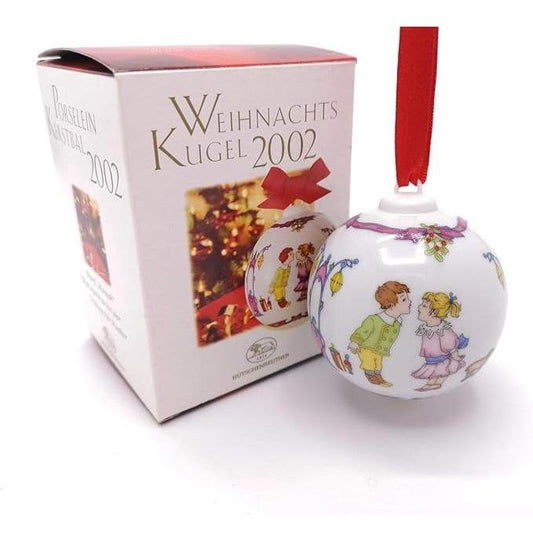 Hutschenreuther Porcelain Christmas Bauble with Snowy Winter Scene Image1