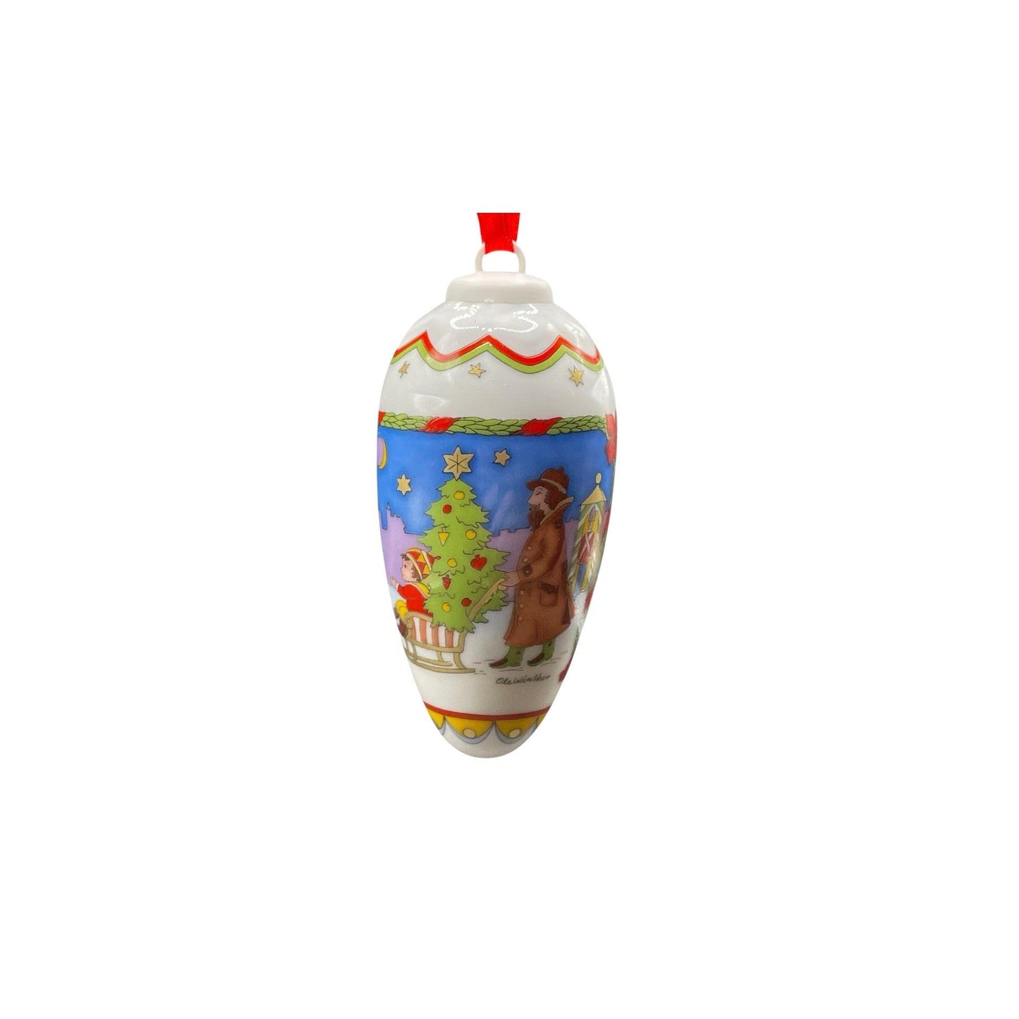 Hutschenreuther Porcelain Cone Figurine: Elegant Winter Decor Image3