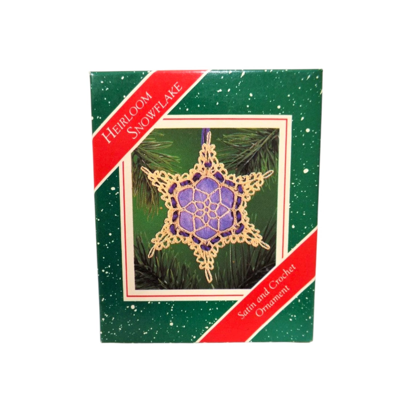 1987 Heirloom Snowflake (Satin and Crochet Ornament)