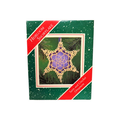 1987 Heirloom Snowflake (Satin and Crochet Ornament)