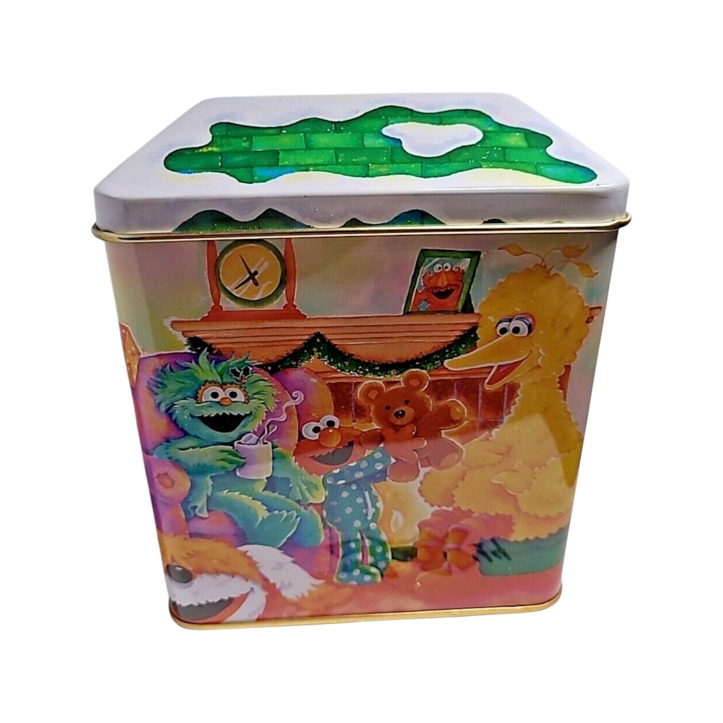 1999 Christmas Comes to Sesame Street - Elmo, Zoo, Oscar with Tin Box (Sesame Street)