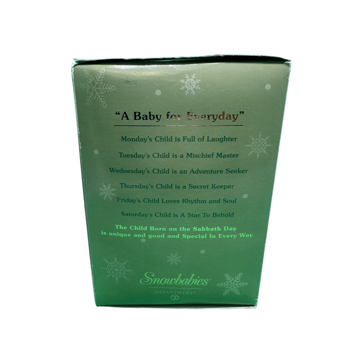 2003 A Baby for Everyday - Sunday "Special In Every Way" (Snowbabies)