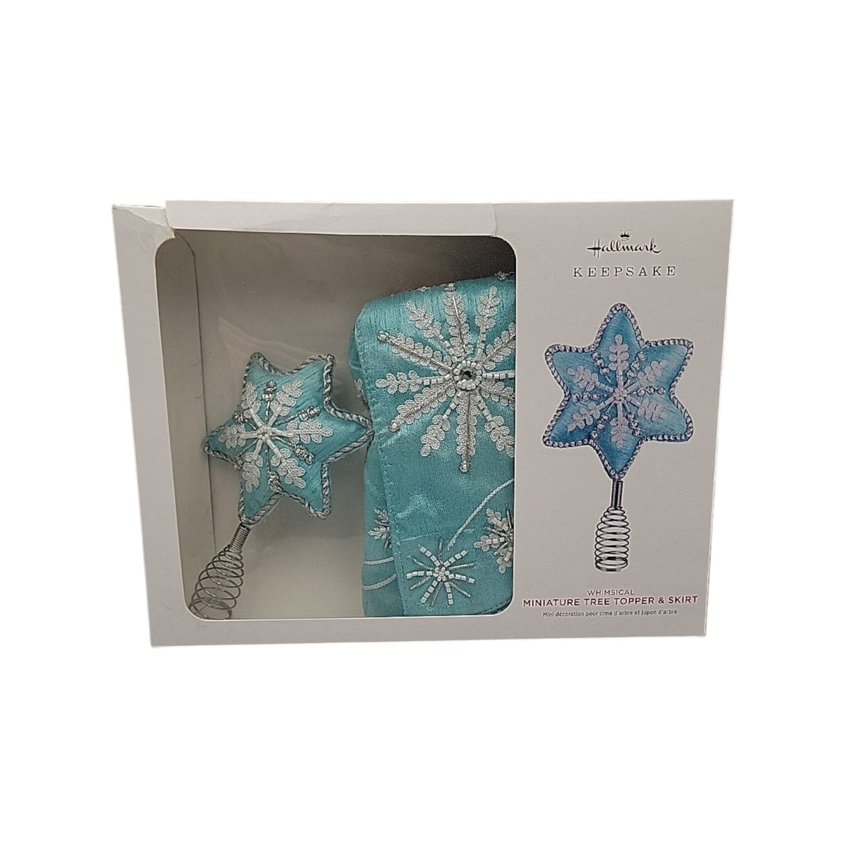 2021 Whimsical Snowflake (Miniature Tree Topper & Tree Skirt)