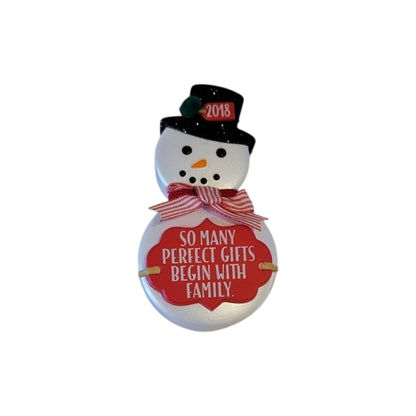 2018 The Gift of Family (Snowmen)