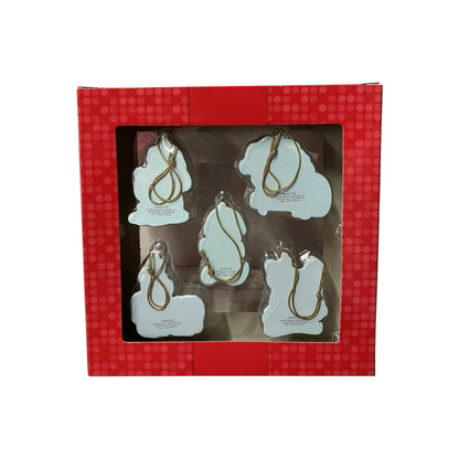 2011 Peanuts Set of 5 Holiday Ornaments Snoopy, Woodstock, Linus & Charlie
