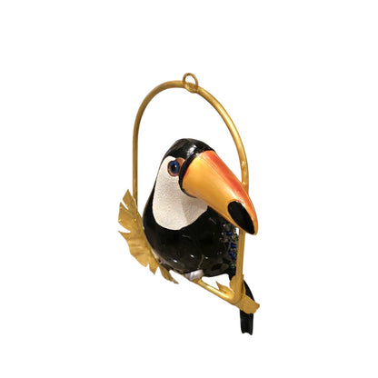 Toucan Bird on Swing (Blown Glass)