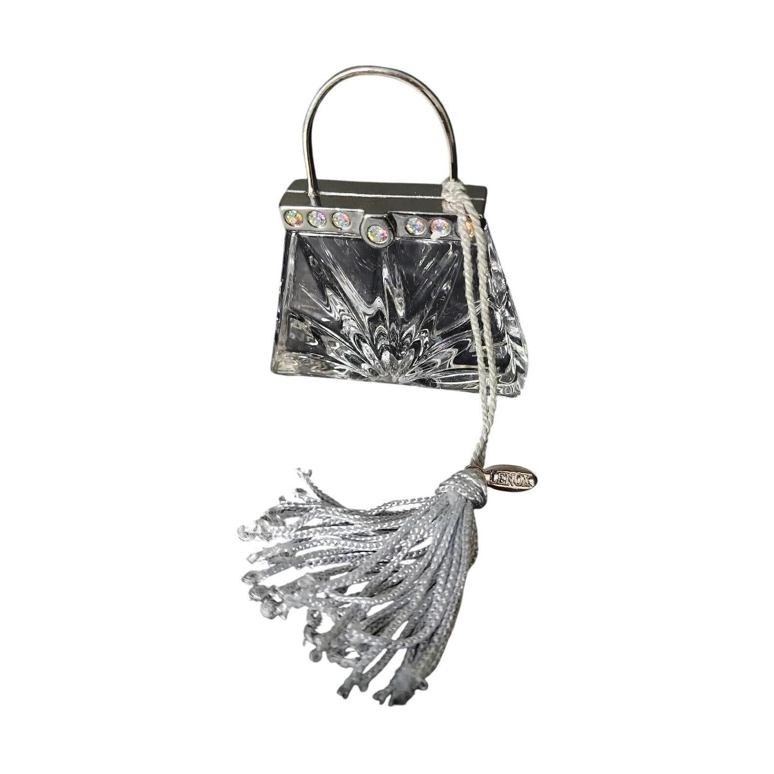 Lenox Lead Crystal "On the Town Handbag" Ornament - Silver-Tone Finish Image3