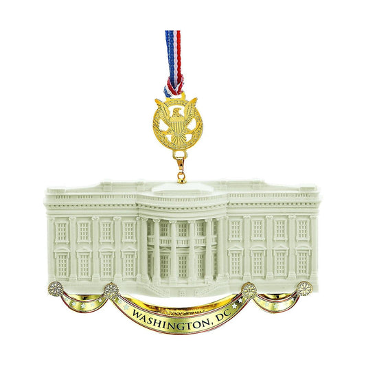 Luxurious Eagle Ornament with 24-Karat Gold Accents | Handcrafted Sandstone Decor for Holiday | White House Architect Tribute Image1