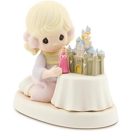 Rare 2006 Disneyland Resort Exclusive Figurine - Little Girl Playing with Castle & Aurora Figure Image1