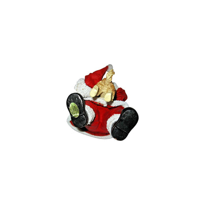 Retired Grampa Claus Clothtique with Cute Puppy - Santa Hat & Coat Image5