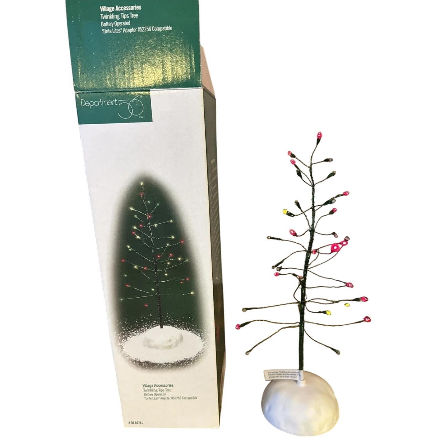 Vintage Village Accessories - Twinkling Tips Tree (Department 56) 52781
