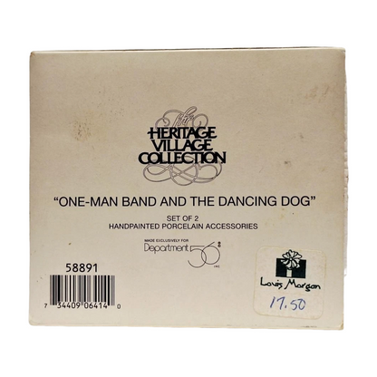 Department 56 Heritage Village Collection "One Man Band and Dancing Dog" Ornament: Whimsical Holiday Decor