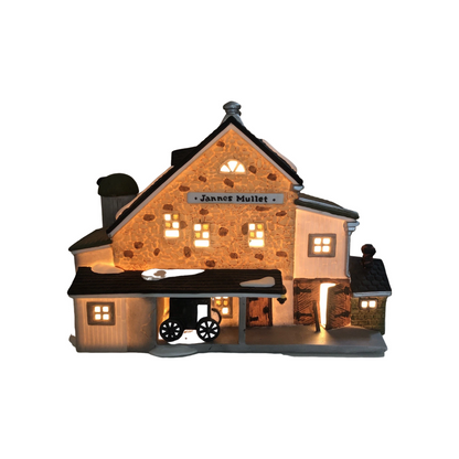 1989 Jannes Mullet Amish Barn – New England Village Series (Department 56 #56.59447)