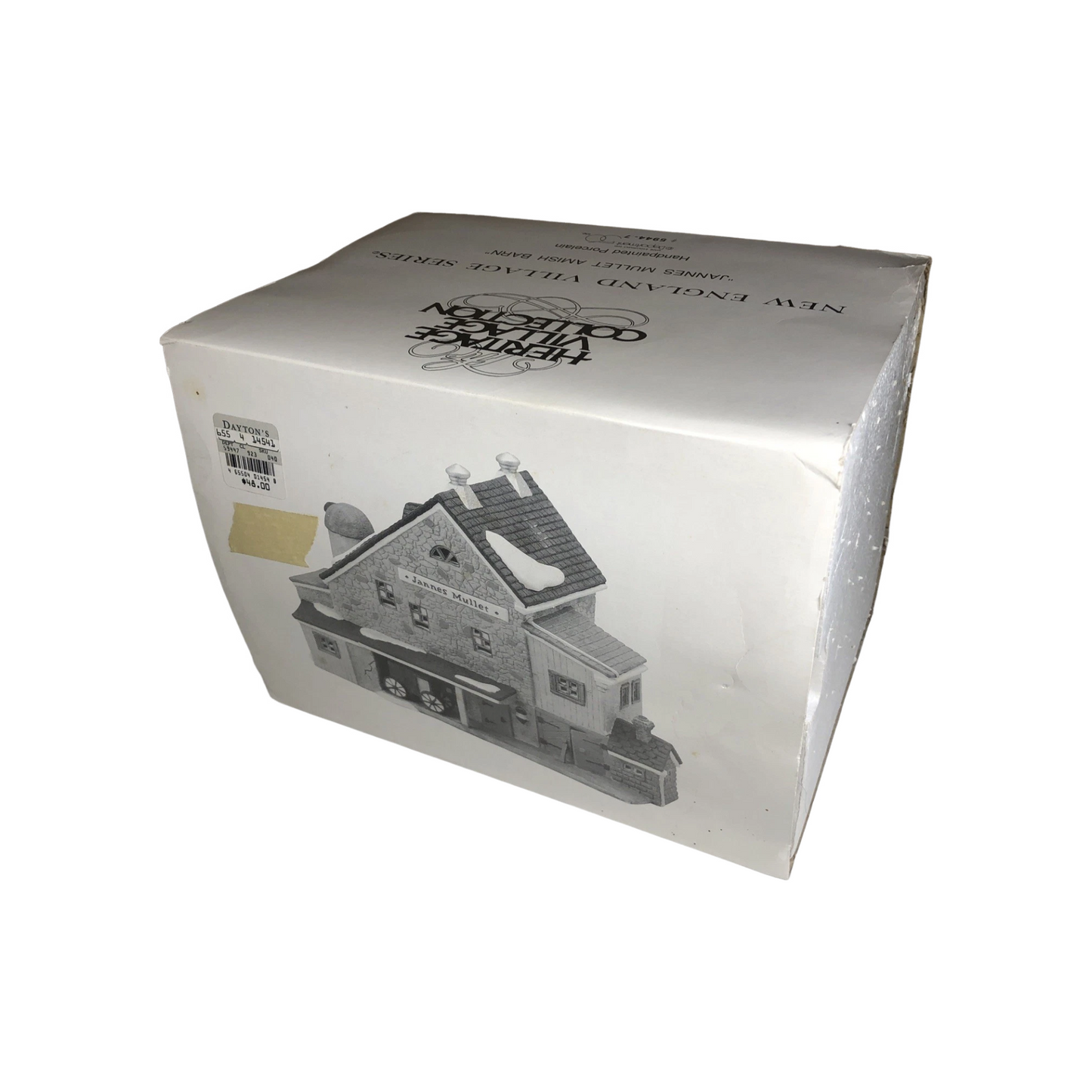 1989 Jannes Mullet Amish Barn – New England Village Series (Department 56 #56.59447)