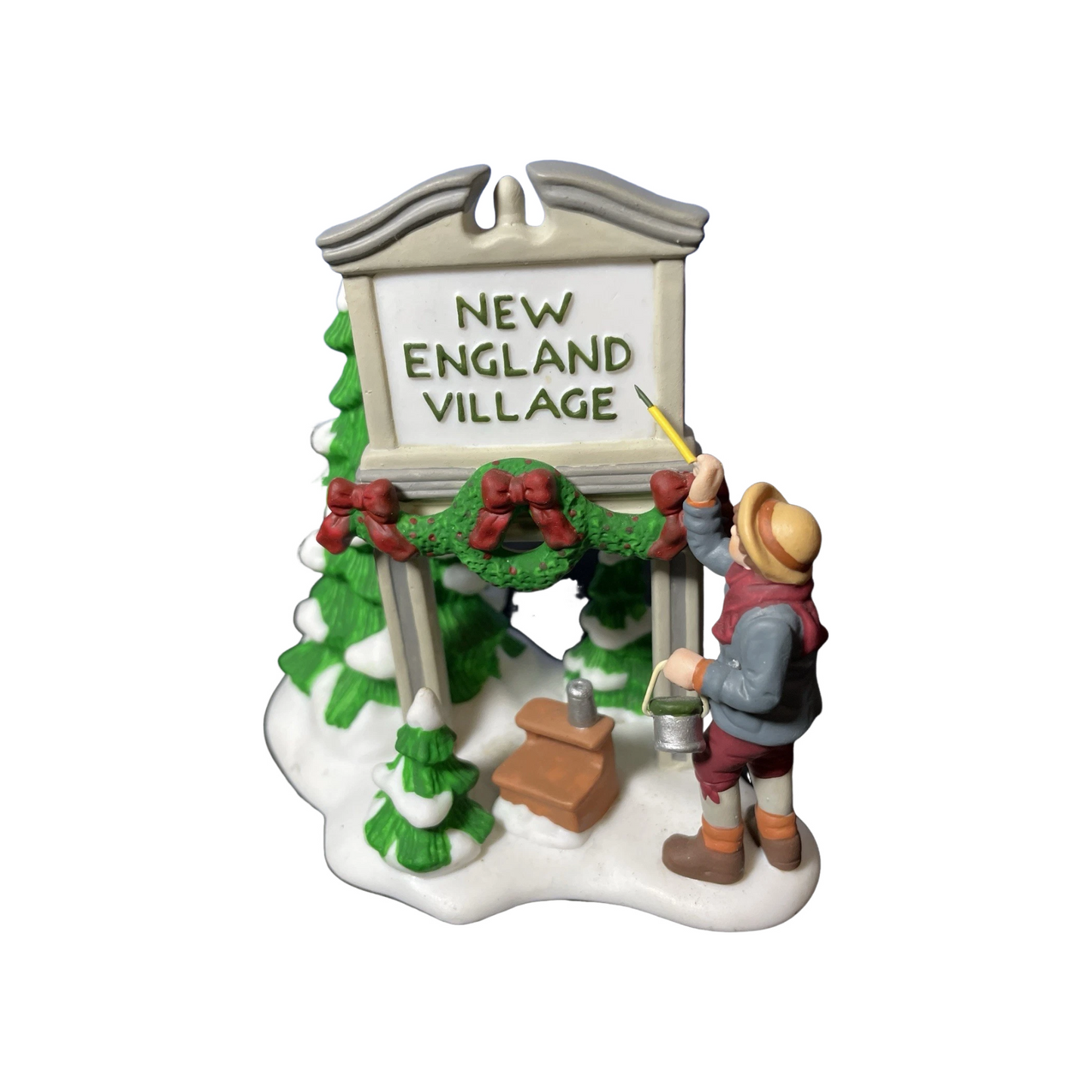 1990 Fresh Paint – New England Village Sign (Department 56 #56592)