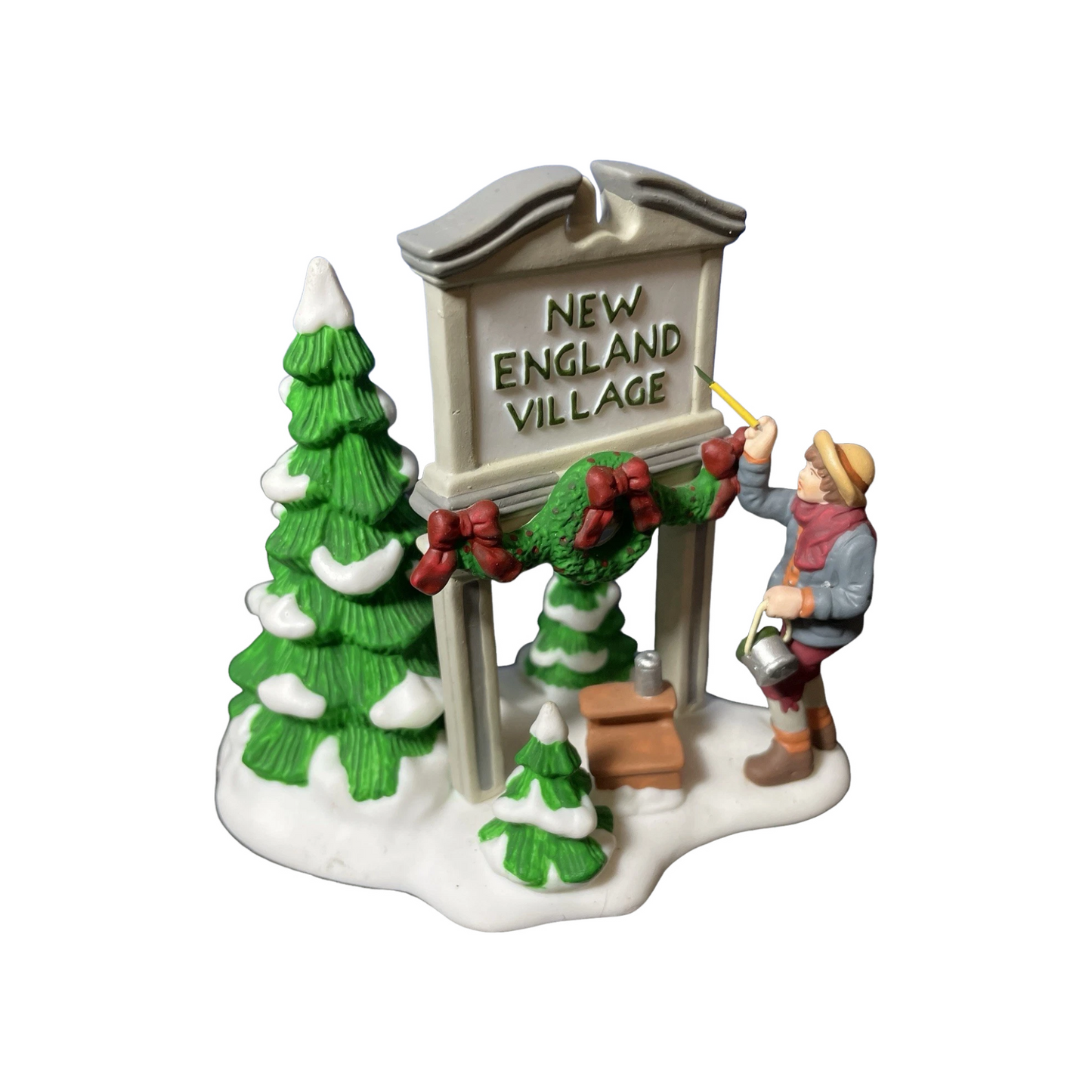 1990 Fresh Paint – New England Village Sign (Department 56 #56592)