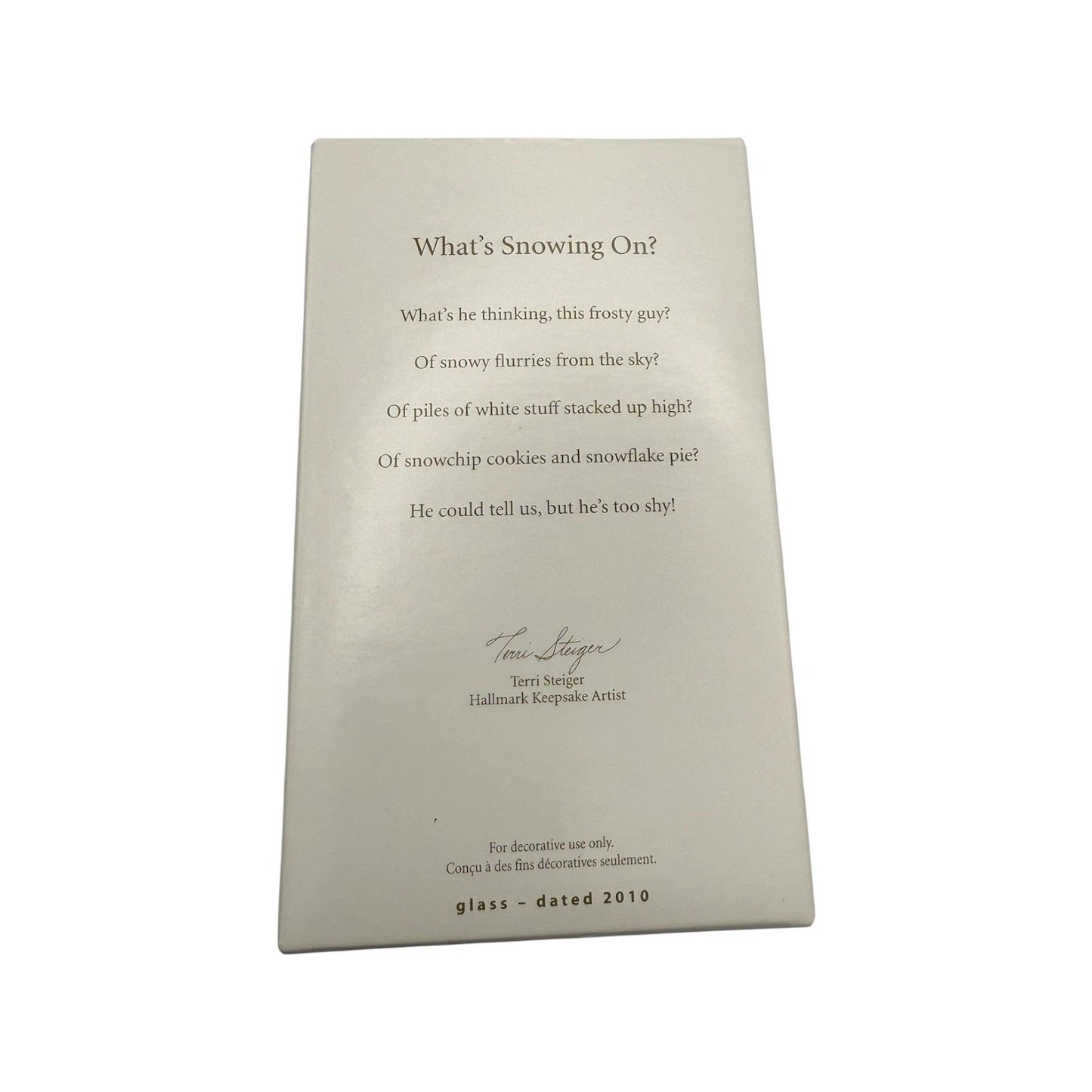 2010 What's Snowing On? (Snowmen)