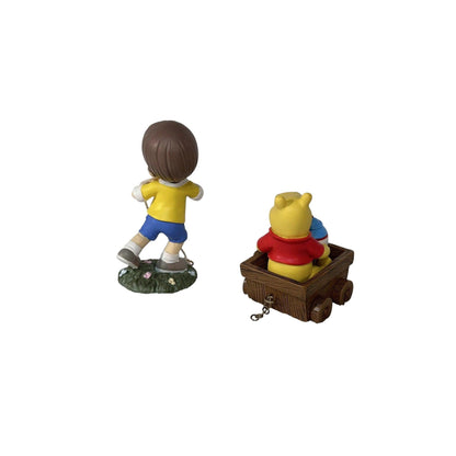 2012 Christopher Robin Pulling Pooh Figurine