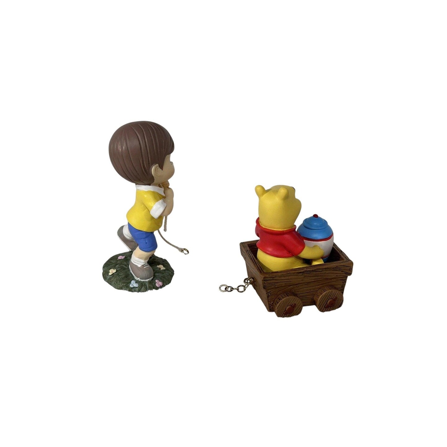 2012 Christopher Robin Pulling Pooh Figurine