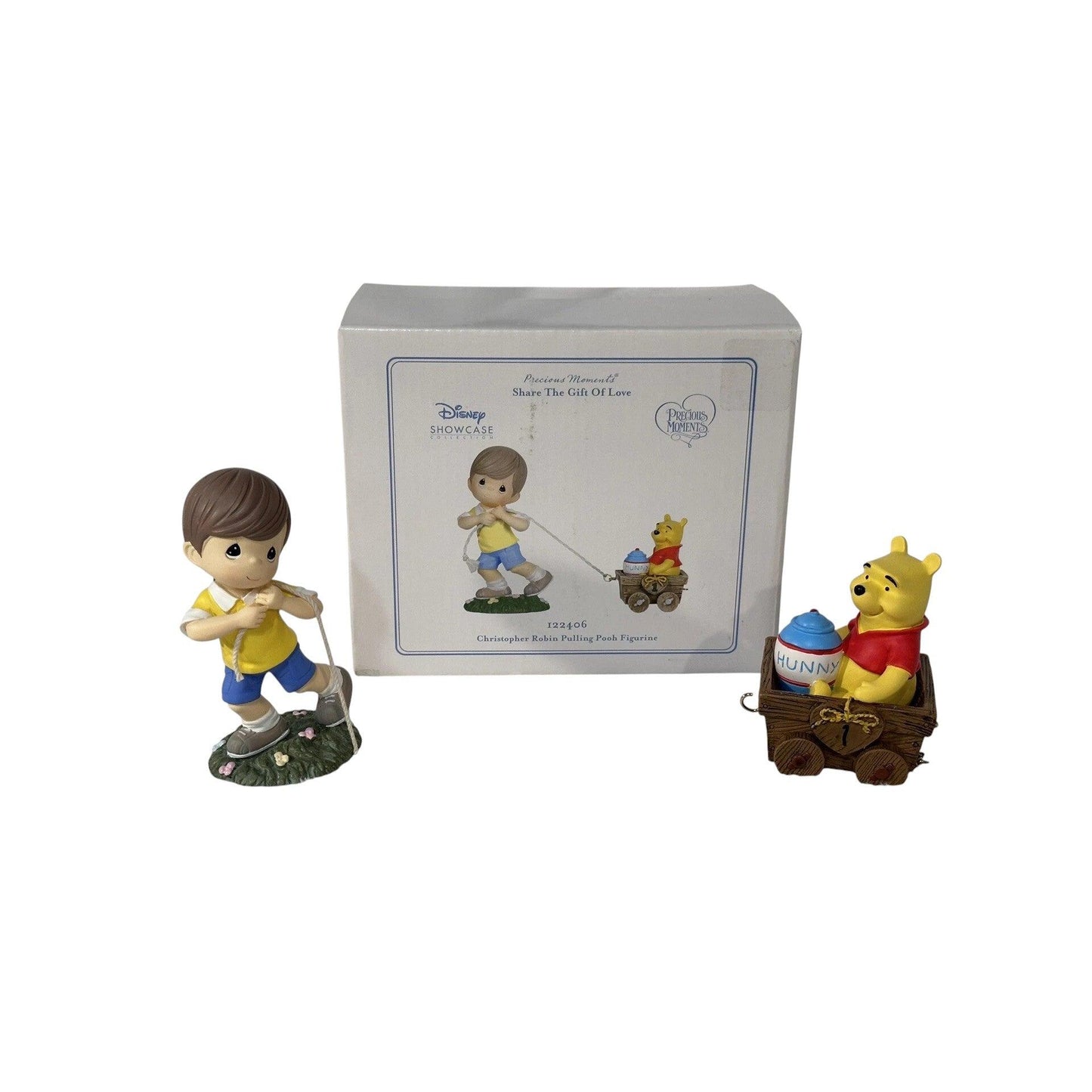 2012 Christopher Robin Pulling Pooh Figurine