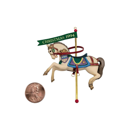 1994 Gallant Greeting – Fifth Issue in the Christmas Carousel Series (Carousel Horse)