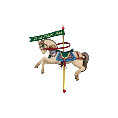1994 Gallant Greeting – Fifth Issue in the Christmas Carousel Series (Carousel Horse)