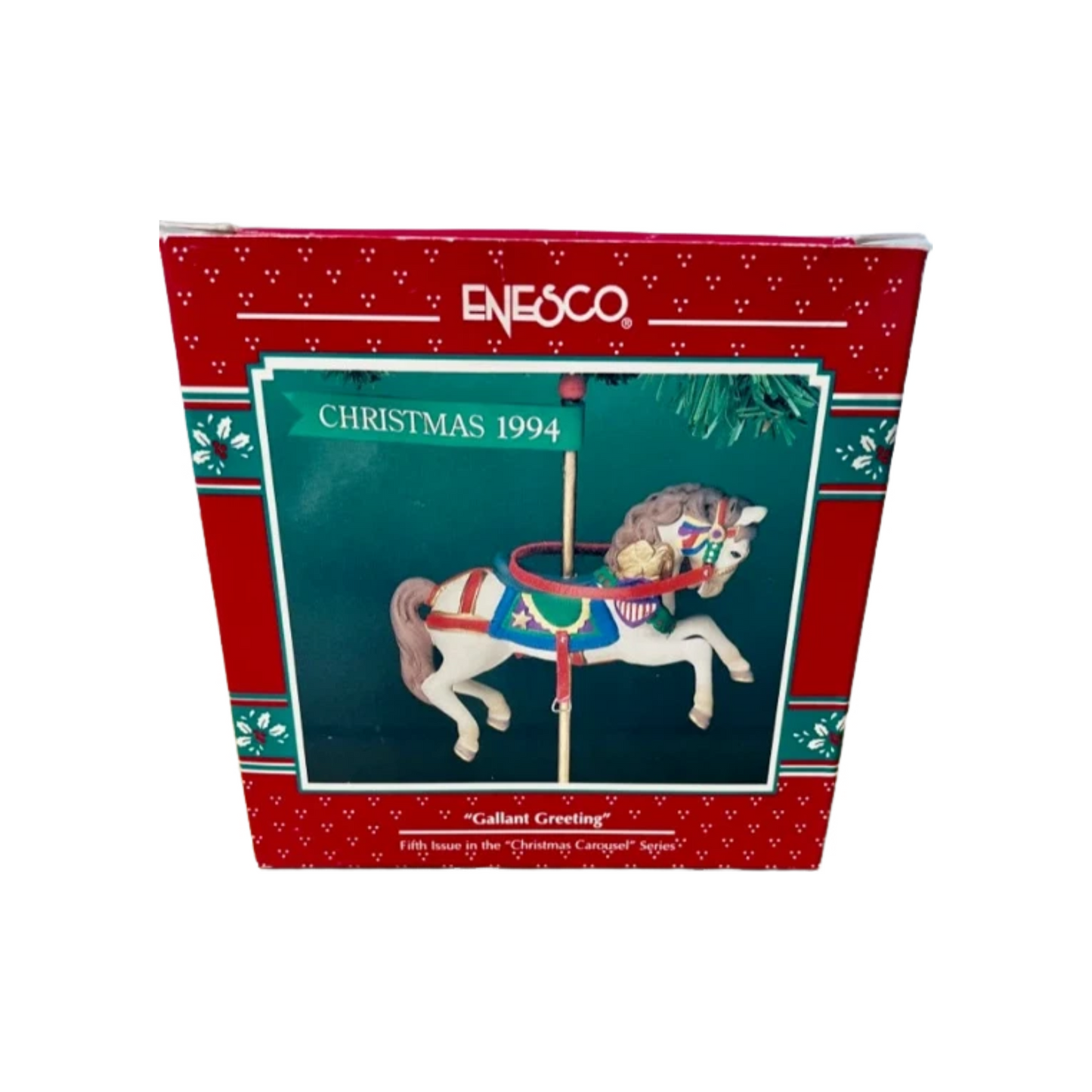 1994 Gallant Greeting – Fifth Issue in the Christmas Carousel Series (Carousel Horse)