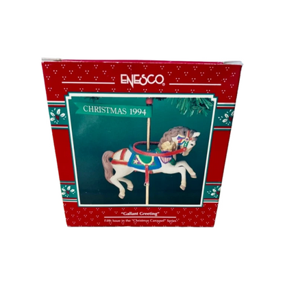 1994 Gallant Greeting – Fifth Issue in the Christmas Carousel Series (Carousel Horse)