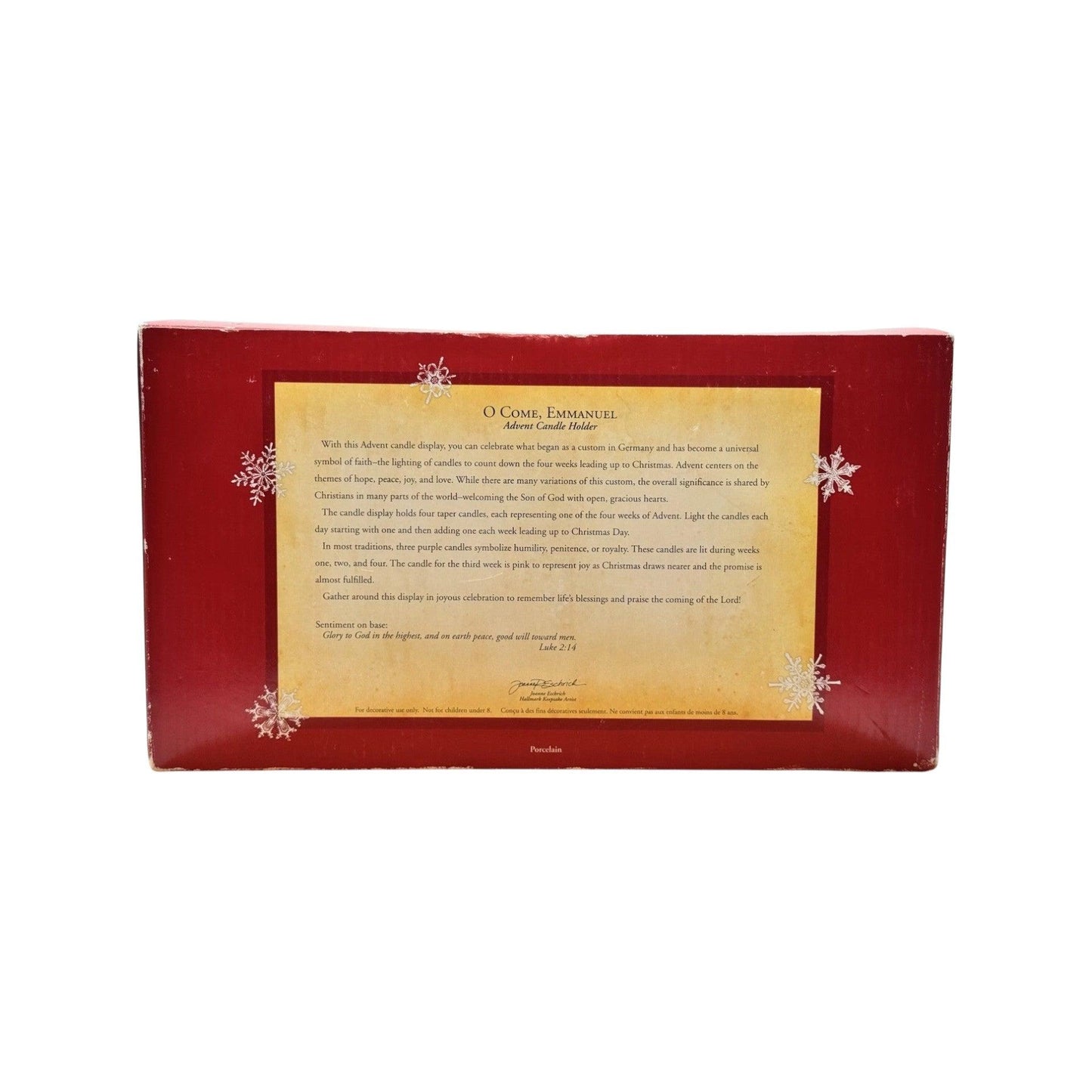 2004 O Come, Emmanuel (Nativity Advent Candle Holder)