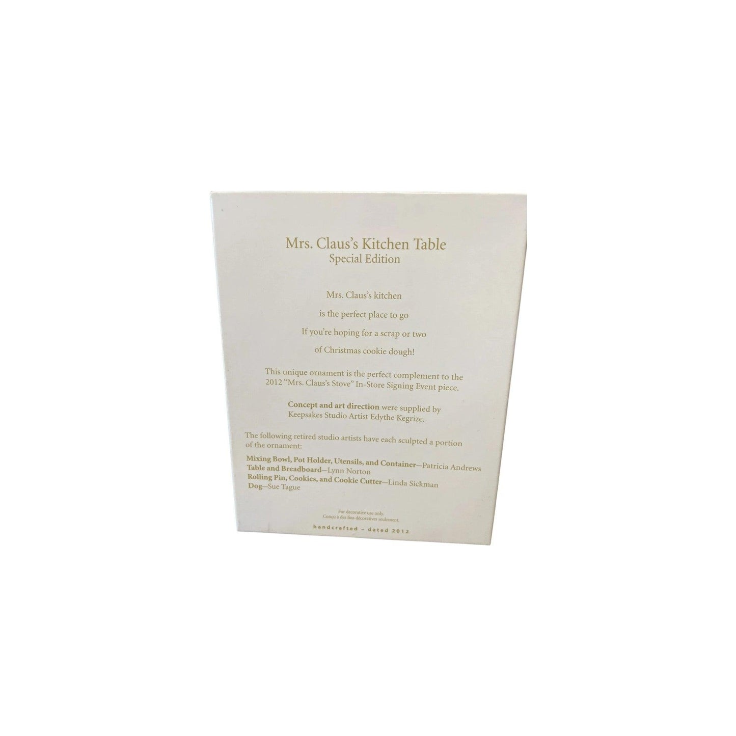 2012 Mrs. Claus’s Kitchen Table (Mrs. Claus)