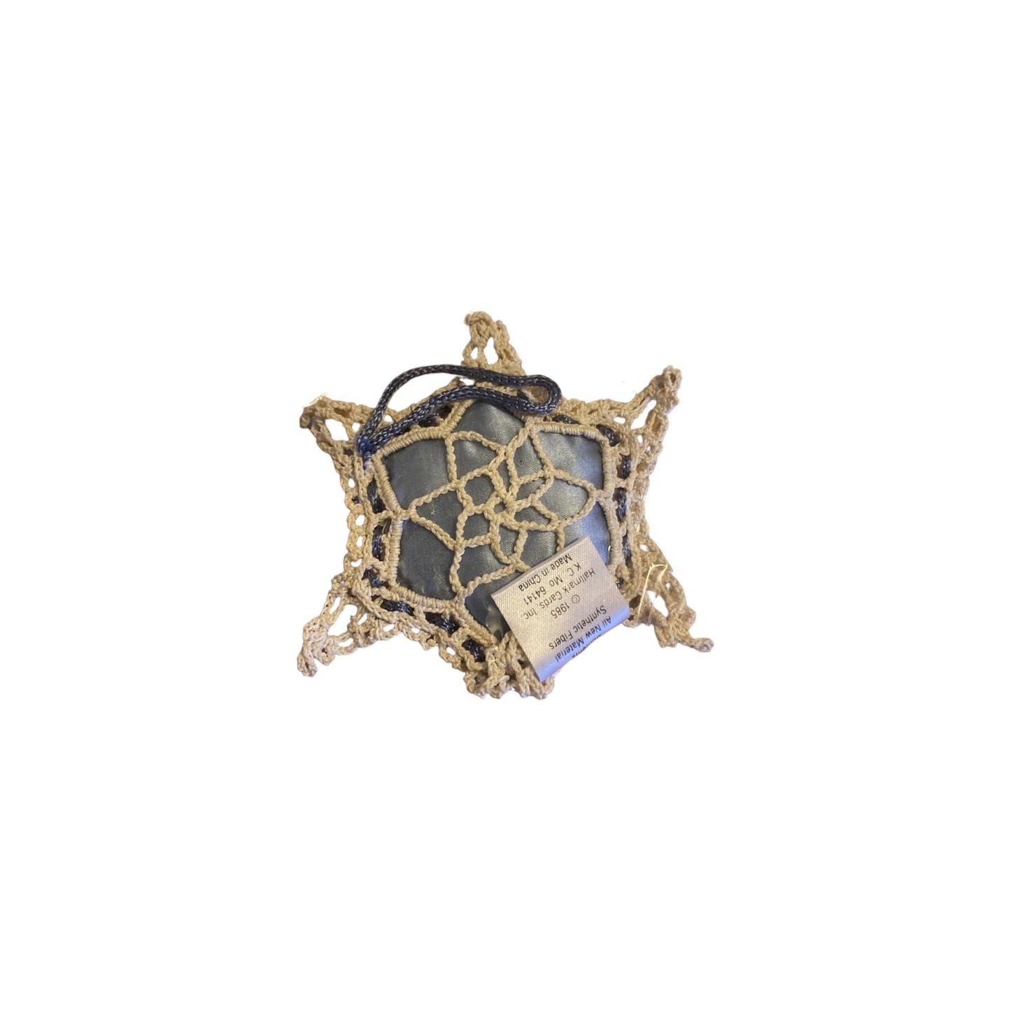 1987 Heirloom Snowflake (Satin and Crochet Ornament)