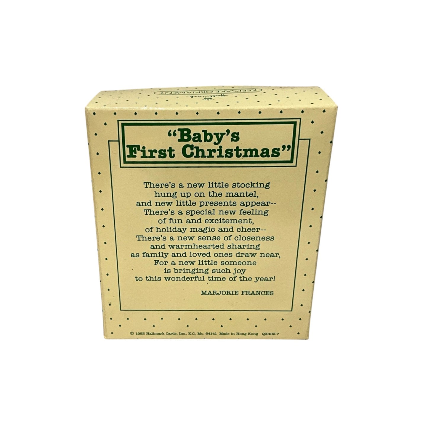 1983 Baby’s 1st Christmas (Cradle)