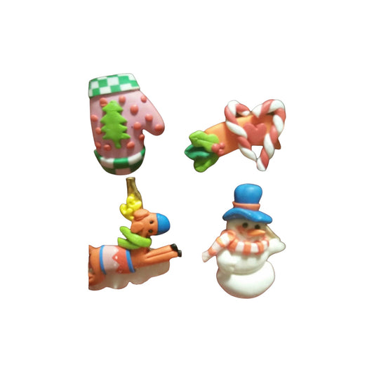2007 Decorative Ornament Clips – Set of Four (Holiday Miniatures)